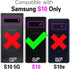 Asuwish Compatible with Samsung Galaxy S10 Wallet Case and Tempered Glass Screen Protector Flower Flip Card Holder Cell Accessories Phone Cover for Glaxay S 10 Edge Gaxaly 10S GS10 X10 Women Men Green
