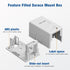 iwillink 1-Port Keystone Jack Surface Mount Box, White, 5-Pack