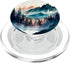 Watercolor Mountains Landscape PopSockets MagSafe PopGrip for iPhone