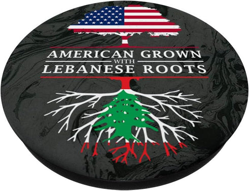 American Grown with Lebanese Roots - Lebanon Marble Design PopSockets PopGrip: Swappable Grip for Phones & Tablets