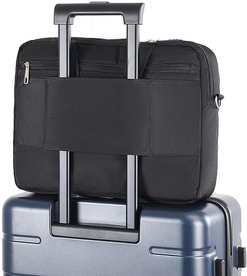 Omnpak Laptop Briefcase with Combination Lock, Anti-Theft Business Bag, Water-Repellent Satchel for Men & Women