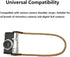 Generic Adjustable Rope Camera Neck Strap Braided Shoulder Strap with Secure O-Ring & Soft Leather Pad for DSLR