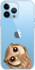 Blingy's for iPhone 13 Pro Case (6.1 inch), Fun Owl Pattern Bird Design Cute Cartoon Animal Style Transparent Soft TPU
