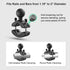 Aluminum Grab Bar Clamp Mount Base with 1.5'' Ball for Rails 1.18'' to 2'' Diameter, Compatible with RAM Mounts C Size