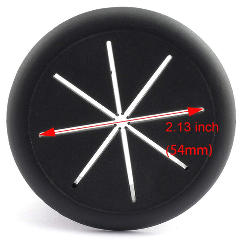 HJ Garden 2pcs Flexible Desk Cord Grommets, 2-3/8 inch Wire Organizer Hole Cover for Office Cable Management (Black)