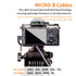 USB to Micro B Right Angle Camera Cable 16ft, Super Fast 3.0 Transmission for Online Shooting and Data Transfer