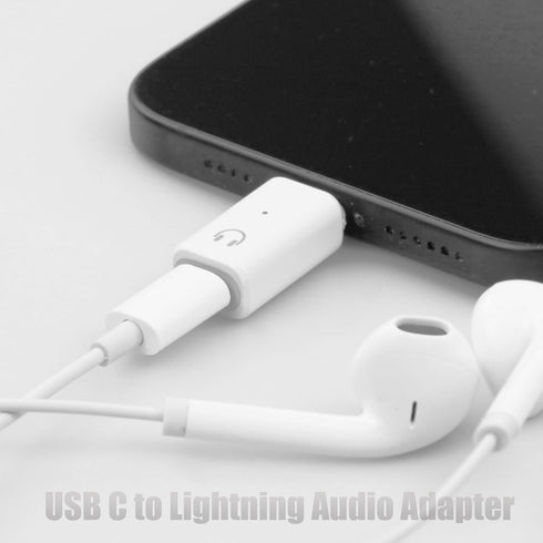 USB C to Lightning Audio Adapter, Type C Male Headphones for iPhone 15, iPad Pro, MacBook, Galaxy S23, S22