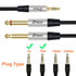 DTECH 5ft Audio Stereo Cable TRS 1/8 to Dual Quarter Inch TS 6.35mm Y Splitter, 3.5mm to 1/4 Adapter, Guitar AMP Aux
