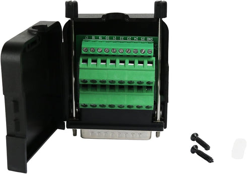 DB25 Db25 TwinkleBay Connector to Wiring Terminal Breakout Board Solder-Free (Male Adapter with Case)