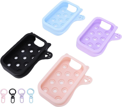 TARSHYRY Silicone Hand Sanitizer Spray Case with Keychain, Cute Protective Holder Cover Compatible