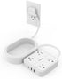 Long Flat Extension Cord 15 ft with TESSAN Surge Protector Power Strip and 4 Outlets
