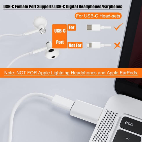 USB to USB C Adapter USB-C Female to USB Male Compatible with Apple MagSafe Watch 7/8/9/SE, iPhone 15, iPad, Galaxy