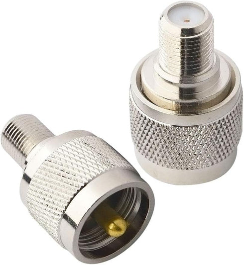 Boobrie 2-Pack PL259 Adapter - UHF to F Type Antenna Adapter for TV Wireless LAN Devices