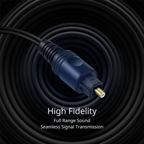 TNP Digital Optical Audio Cable 6 Feet S/PDIF Fiber Optic Toslink Cable for TV, Soundbar, Home Theater, PS4, Xbox
