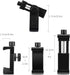 AFAITH Cell Phone Tripod Mount with Remote, Phone Holder Adapter Selfie Monopod for iPhone 16 15 14 13 12 11
