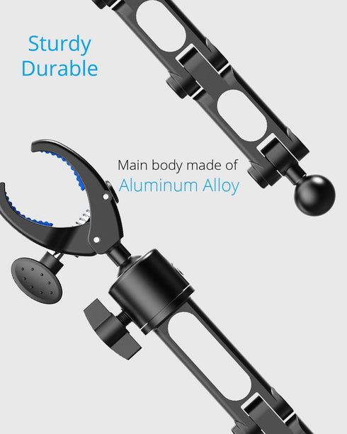 Phone Holder Car, Rear View Mirror Phone Holder - Aluminum Alloy Mount, Multi-Angle Adjustment Compatible with 4-7 Inch