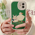 Casechics iPhone 14 Pro Case - Cute Kawaii Bunny Duck, Soft Shockproof PU Leather, Bumper & Camera Lens Protection