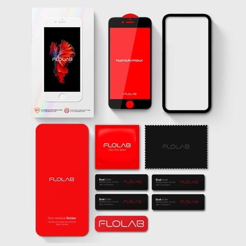 FLOLAB NanoArmour Ultra Clear Screen Protector for iPhone 7/8/SE 2020/SE 2022 - Durable, Smooth, Easy Install, Dust