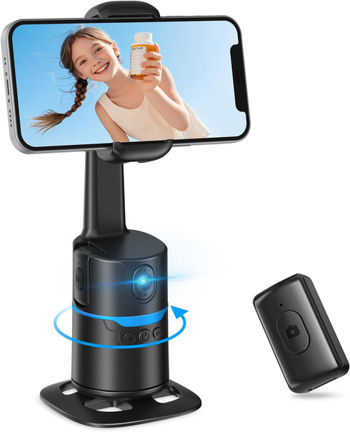 MOERTEK Auto Face Tracking Selfie Stick Tripod for iPhone, 360 Auto Rotating Face