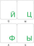 Green Letters Russian Transparent Keyboard Sticker for Computer Laptop