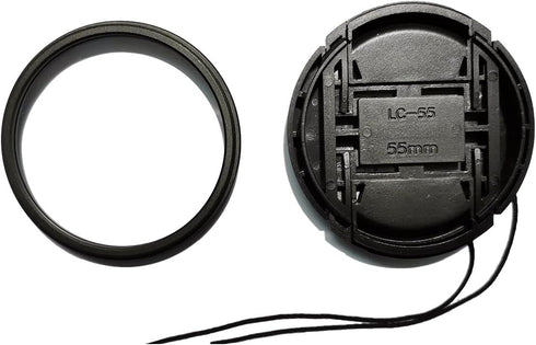 55mm Multi-Coated UV Protective Filter & 55mm Lens Cap for Nikon D5600 D3500 kit AF-P 18-55mm Lens, Compatible for Sony A7RIV A7M2 kit FE 28-70mm Lens.(1+1 Pack)