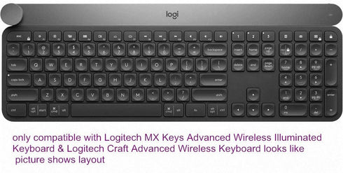 Silicone Clear Keyboard Cover Skin Protector, Compatible with Logitech MX Keys Advanced Wireless Keyboard, Not for