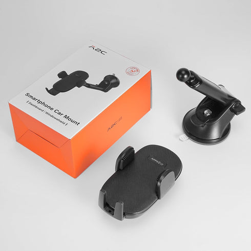 APPS2Car Car Phone Holder Mount - Dashboard/Windshield Holder for iPhone, Samsung, All Phones, Black