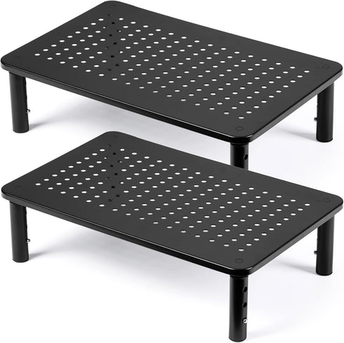 DOLALIKE 2 Pack Desktop Riser, 3 Height Adjustable Monitor stands for 2