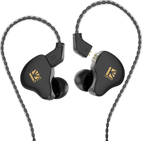 KBEAR KS1 Earphones: Super Bass IEM Headphones with Crystal Clear Sound & High-Resolution Noise Canceling for Musicians.