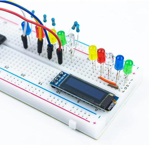 Hosyond 5 0.91 Inch I2C 3.3V~5V Pcs IIC OLED Display Module OLED Screen DC Compatible with Arduino Raspberry PI (Blue