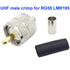 Pack of 5 UHF PL-259 Male-Plug Crimp Connector Adapter for RG58/U LMR195