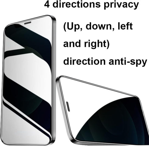 2 Pack 360° Privacy Tempered Glass for iPhone 14 Pro Max/iPhone 15 Plus - Anti-Spy, 9H Hardness, 6.7" Screen Protector.