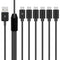 Poyiccot 6 in 1 Micro USB Splitter Cable, USB 2.0 Type A Male to 6 Micro USB Male Adapter for Cell Phones, 1.5ft