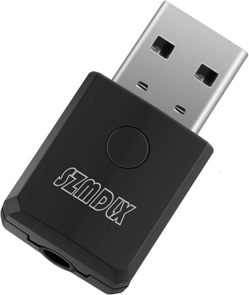 SZMDLX USB Bluetooth 5.0 Transmitter Receiver 4 in 1, Portable Wireless Audio Adapter, Plug and Play