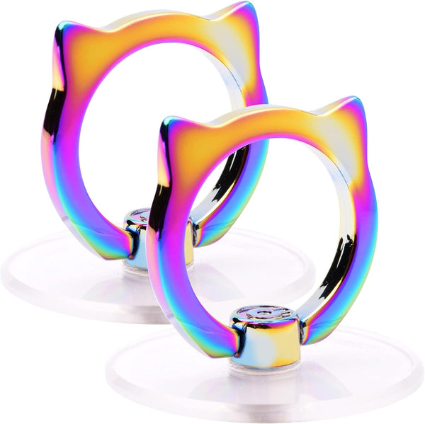 EI Sonador Cat Phone Ring Holder Grip- Transparent Cell Phone Ring Stand Holder Clear