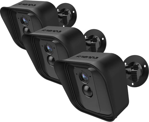 Frienda 360 Degree Adjustable Wall Mount Bracket and Silicone Protective Skin for Blink XT Security Camera (3, Black)