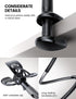 Lamicall Gooseneck Phone Holder - Flexible Long Arm Bedside Clip, Cell Phone Mount Clamp for 4-7" Phones, Black