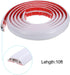 PATIKIL Floor Cord Cover Cable Protector 10ft White, Self Adhesive Cable Management for Home Office 0.55" W x 0.28" H