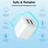 REKNA 14 13 12 11 USB Wall Charger, Dual Port Cube Power Adapter Charger Plug Block Charging Box, Dual Port Wall Fast