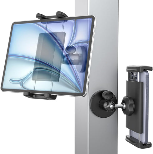 Magnetic Tablet Holder, iPad Magnetic Mount for Fridges, Metal Rack, Compatible with 4.7-12.9" Phones and Tablets