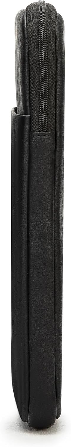 Kinmac 360° Protective Waterproof Laptop Sleeve Case Cover, Black PU for 15 inch-15.6 inch