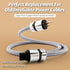 Tertullus 3-Prong 14AWG 125V 15A (1M 3.28FT) HiFi Audiophile AC Highend Audio Power Cable Audiophile Power Cord Silver