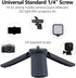 Generic 16/15/14 Mini Tripod with Phone Holder & Dual Cold Shoe Mount - Universal Smartphone Stand for iPhone Pro Max