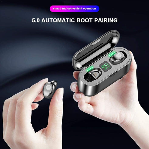 Touch Control Wireless Bluetooth Earphones, Mini F9 5.0 TWS IPX5 Waterproof Touch Wireless Stereo Headset