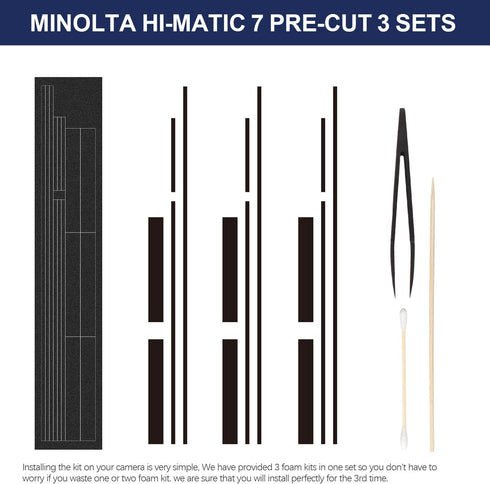 eTone Pre-Cut Light Seal Foam Sponge Kits for Minolta Hi-Matic 7/7S/7S II Film Camera Repair