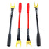 Spade Plug to Female Banana Jack Adapter Cable, 4mm Banana Jack Female to Fork Spades Cable 4 Pack (3 inch)