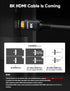 8K 30 48Gbps 10K 8K@60Hz, 4K@120Hz TV/PS-5/X-box/Projector/Sound Snowkids Long HDMI Cable ft, Non-Slip Nylon Braided