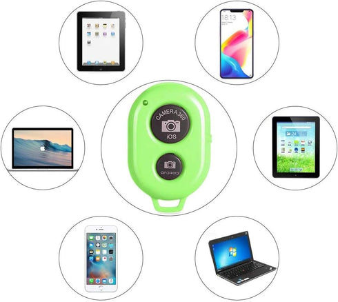 Wireless Camera Shutter Remote Control for Smart Phones, Compatible with iOS/Android (1 Pink + 1 Blue)