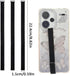 Mabor 3Pcs Silicone Phone Strap Grip Holder, Black Reusable Wireless Charging Compatible Detachable Universal Finger