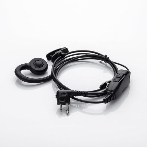 Single Wire Swivel Walkie Talkie Earphone with PTT and Microphone for 2 Pin 2.5mm+3.5mm Motorola Two Way Radio CP200,